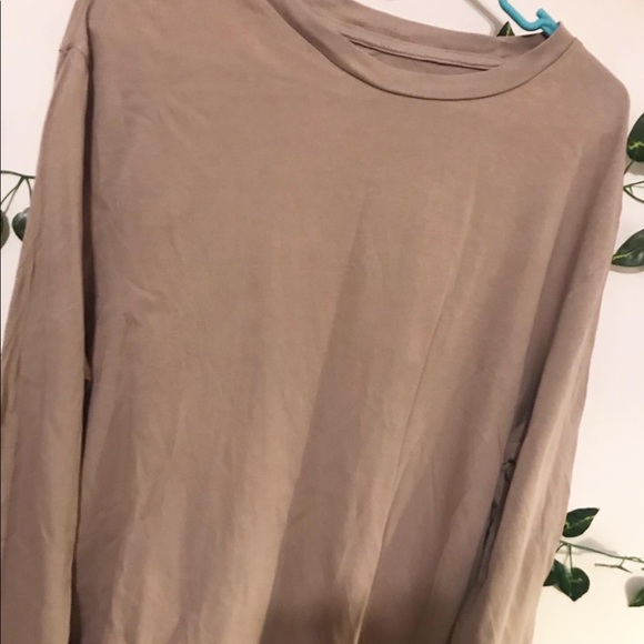 H&M Casual Longsleeve Tan Tee 100% Cotton Size XL - Picture 5 of 5